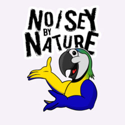 Noisey by Nature - Blue and Gold Macaw Design