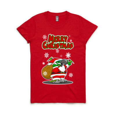 Womens tshirt - Hahns Macaw Merry Christmas Thumbnail